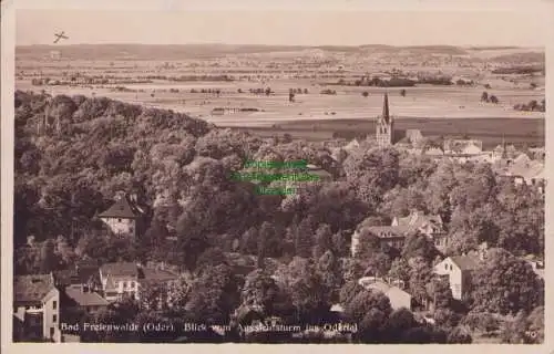 170129 AK Bad Freienwalde (Oder) 1935 Fotokarte Blick vom Aussichtsturm  Odertal