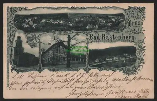 155134 AK Bad Rastenberg 1901 Marienkirche Kurhaus Hotel Mühltahl