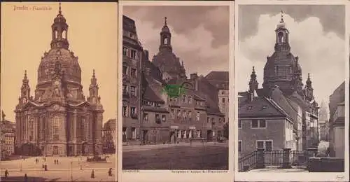 154981 3 AK Dresden Frauenkirche Münzgasse Salzgasse Mittmanns Restaurant u 1915