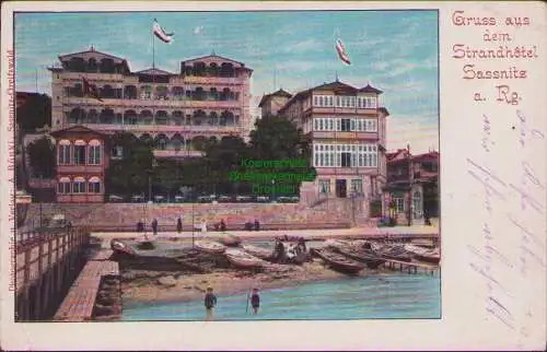 154807 AK Saßnitz Rügen Strandhotel 1913