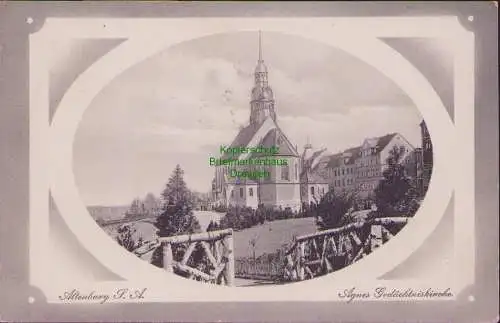 154778 AK Altenburg S. A. Agnes Gedächtniskirche Großstöbnitz 1910