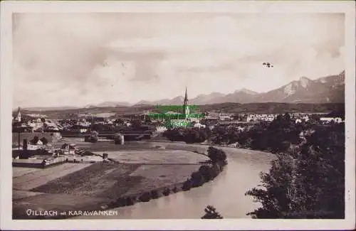 154690 AK Villach Kärnten mit Karawanken Fotokarte 1927