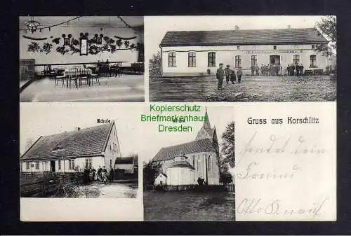 135745 Ansichtskarte Korschlitz Kreis Oels Niederschlesien Gorzeslaw bei Bernstadt Schles