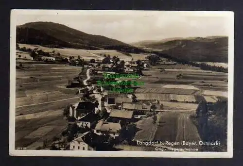 131095 Ansichtskarte Langdorf bei Regen bayr. Ostmark 1941 Luftbild Fliegeraufnahme