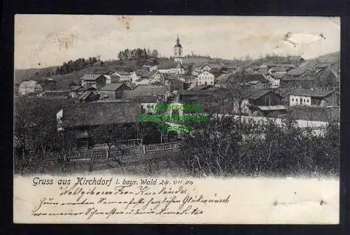 131102 Ansichtskarte Kirchdorf i Bayr. Wald 1904 Panorama