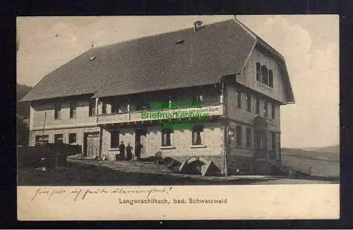 127181 Ansichtskarte Langenschiltach Sankt Georgen Schwarzwald 1909 Gasthaus z. grünen Baum