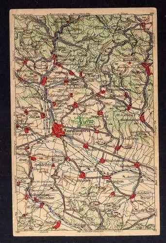 124022 Wona Landkarten Ansichtskarte Nordhausen Niedersachswerfen Stolberg