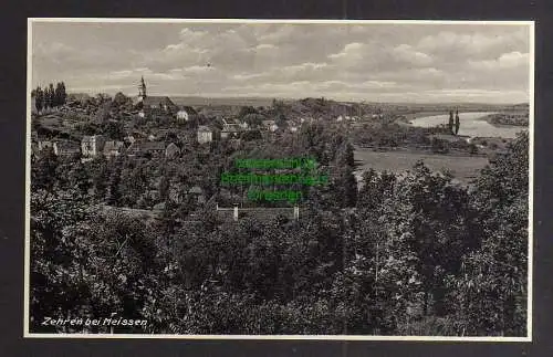 123178 Ansichtskarte Zehren bei Meissen Panorama um 1935