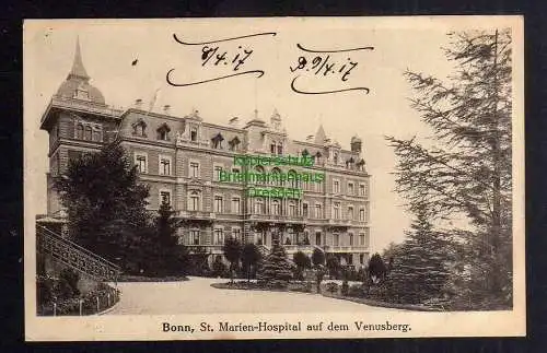 123234 Ansichtskarte Bonn St. Marien Hospital Venusberg 1917 Feldpost