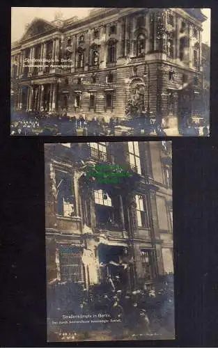 122708 Ansichtskarte Berlin Straßenkämpfe 1919 Zerstörungen Marstall Gebäude Schloss