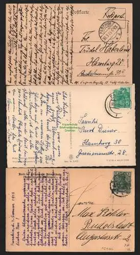 151111 3 AK Parchim i. Mecklenburg Eldepartie St. Georgenkirche 1915 Wocker See