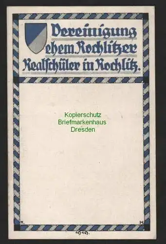 145434 AK Studentika Vereinigung ehemaliger Rochlitzer Realschüler Rochlitz 1920