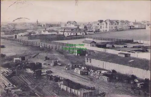 161663 AK Swakopmund D.-S.-W. 1909 Baustelle Baustofflager Panorama Leuchtturm