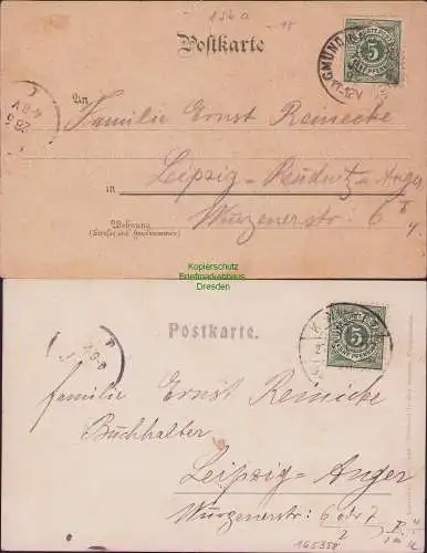 165358 2 AK Schwäbisch Gmünd Unterer Marktplatz 1899 Oberer Marktplatz 1900