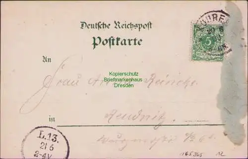 165365 AK Gnandstein Frohburg 1899 Federlitho Vorläufer Burg