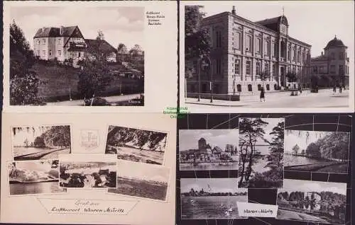 165402 4 AK Kurort Waren Müritz Kurhaus Paulshöhe 1957 Richard-Wossidlo-Schule