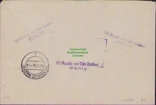 B-17896 Brief DDR Dienst Verwaltungswertpost Penig nach Rochlitz