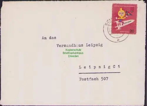 B-17875 Brief DDR 1964 Portobetrug FDJ Spendenmarke Sozialismus unbeanstandet