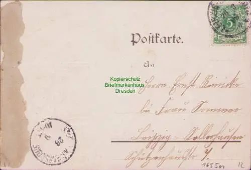 165501 AK Wappenprägekarte Gruss aus Sachsen ! Leipzig 1899