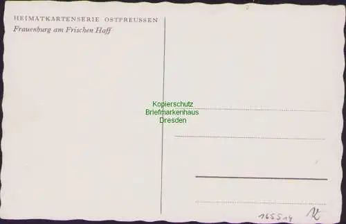 165514 AK HEIMATKARTENSERIE OSTPREUSSEN Frauenburg am Frischen Haff um 1935