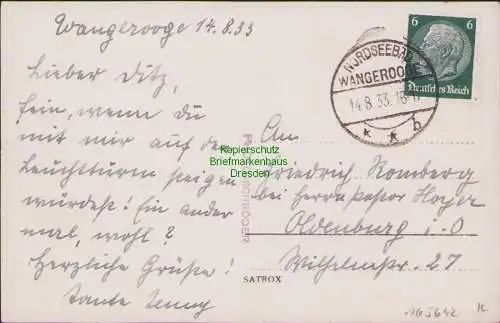 165642 AK Nordseebad Wangerooge 1933 Fotokarte Leuchtturm