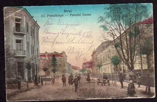 81960 AK Stryj Стрий Ul. Potocki Potocki Gasse Feldpost 1915