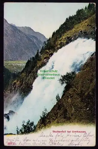 172198 Ansichtskarte Stuibenfall bei Umhausen Oetztal 1910