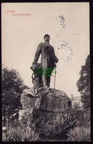 172138 AK Siegen Bismarckdenkmal 1913