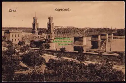 172098 AK Thorn Wpr. Torun Weichselbrücke 1907