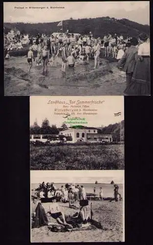 172069 2 AK Freibad Wittenbergen bei Blankenese um 1910 Hamburg Rissen Landhaus