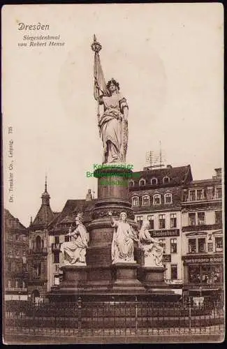 172065 AK Dresden Altmarkt Germaniadenkmal Siegesdenkmal von Robert Henze