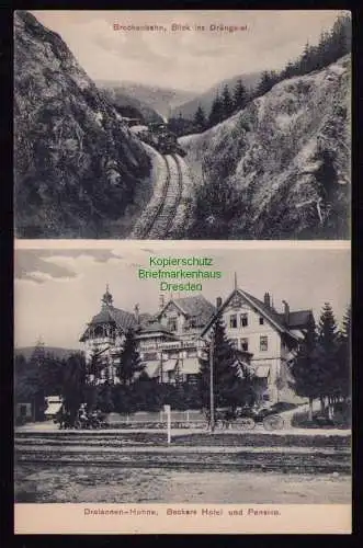 172004 AK Drei Annen Hohne um 1910 Beckers Hotel u Pension Brockenbahn Drängetal