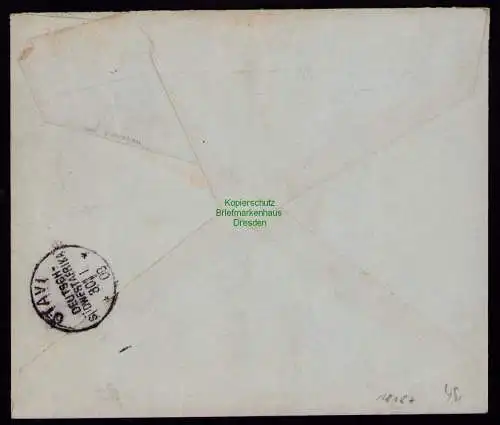 B18187 Brief DSW Afrika Windhuk 1908 nach Outjo Vordruck Damara & Namaqua