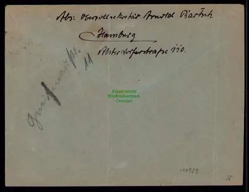 B17989 Brief DR Deutsches Reich 1933 Hamburg Fuhlsbüttel Mit Luftpost befördert