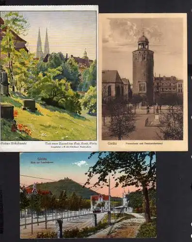 107590 3 Ansichtskarte Görlitz nach Aquarell Gerh. Kundt Görlitzer Nachichten 1938 Frauentu