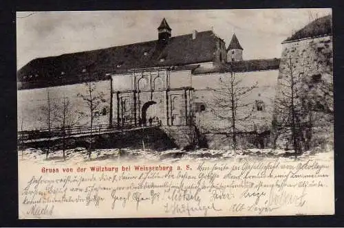 106241 Ansichtskarte Wülzburg bei Weissenburg a. S. Burg Eingang Burgwart 1902