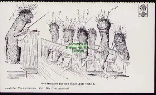 172249 AK Deutscher Knabenkalender 1909 Wie Mäxchen sich eine Baumschule vorst.