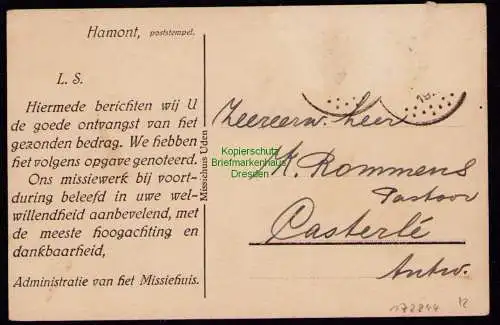 172244 AK Hamont Missionshaus Uden Flores Mission Schule im Freien um 1925