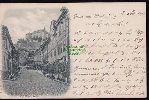 172233 AK Blankenburg Harz 1898 Tränkestraße