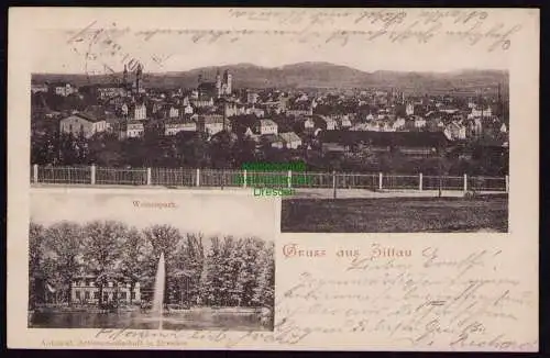 172225 AK Zittau 1900 Weinaupark Panorama