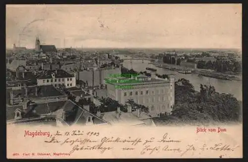 148375 AK Magdeburg 1903 Blick vom Dom