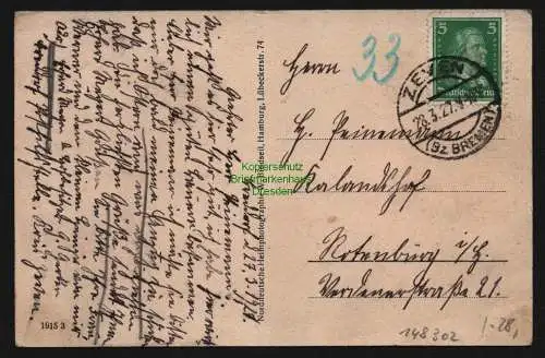 148302 AK Breddorf 1927Zentral Molkerei Postautohaltestelle Geschäftshaus Kücks