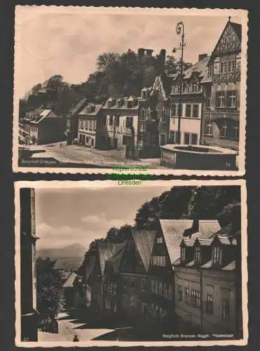 145688 AK Bergstadt Graupen 1942 Platz Rosenburg Sudetengau Feldpost Mariaschein