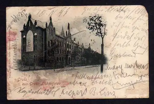 103348 Ansichtskarte Berlin Gross Lichterfelde Gymnasium 1899