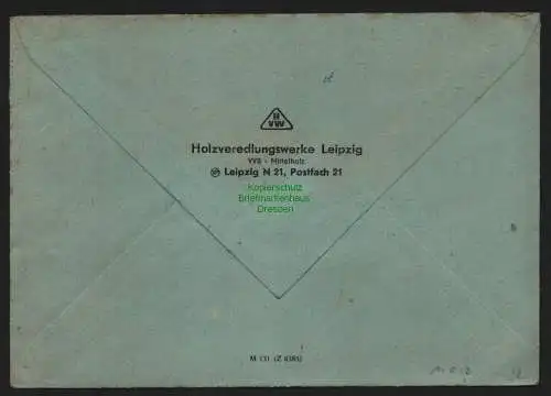 B11013 Brief DDR Propaganda Losung 1949 Vorwärts 2 Jahresplan + Freistempel