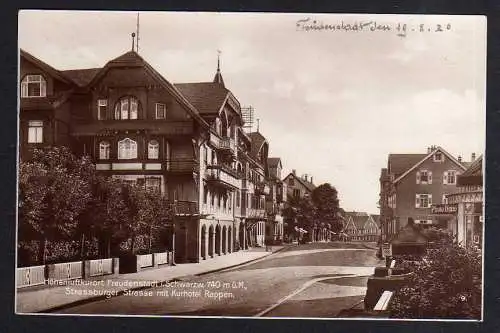 94643 AK Freudenstadt 1930 Schwarzwald Strassburger Strasse Hotel Rappen Photo H