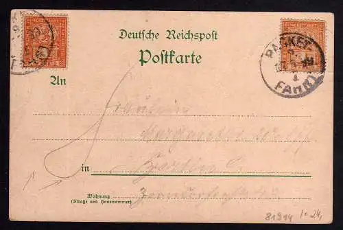 81914 AK Berlin Gartenbau Ausstellung 1897 Privatpost Packetfahrt