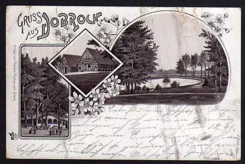 69126 AK Dobrock Wingst 1894 Gasthaus frühe Braunlitho