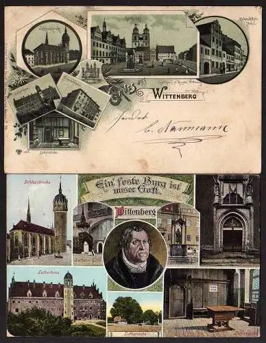 68642 AK Wittenberg Bz. Halle 1901 Luther Cranachhaus 1933, gelaufen