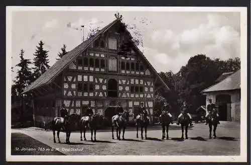 68238 AK Sankt Johann Reutlingen Gestüt Pferde Gasthof Landpoststempel